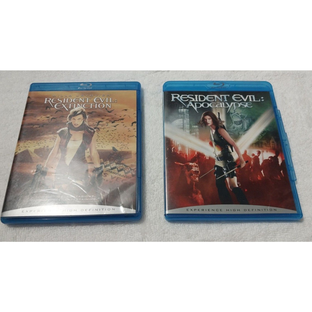 Resident Evil: Apocalypse and Extinction - Milla Jovovich Blu-ray - 2 Movie Lot